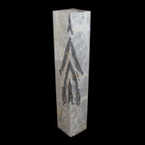 Cristalino Gray Arrowhead Onyx Pedestal Luminary 67"
