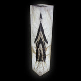 Cristalino Gray Arrowhead Onyx Pedestal Luminary 62"