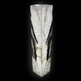 Cristalino Gray Arrowhead Onyx Pedestal Luminary 62"