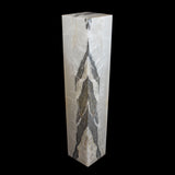 Cristalino Gray Arrowhead Onyx Pedestal Luminary 61"