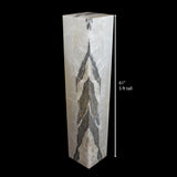 Cristalino Gray Arrowhead Onyx Pedestal Luminary 61"
