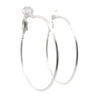 Sterling Silver Hoop Earrings with Omega Clip Back