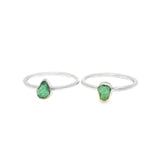 Bague émeraude brute