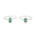 Bague émeraude brute