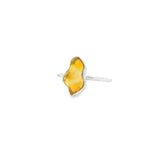 Ethiopian Opal Ring - Angular Nugget With Silver Bezel Sz7