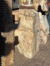 Chocolate Onyx Boulder Fountain ***NO Basin - Single Cut Side