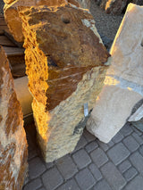 Green Talan Onyx Chiseled Pillar Fountain - Pin Plate Included