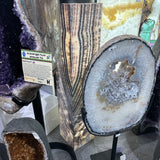 Black Zebra Onyx Floor Pedestal Luminary
