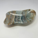 Blue Calcite Banded Freeform Dish