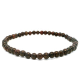 Garnet Beaded Bracelet - 4mm Round