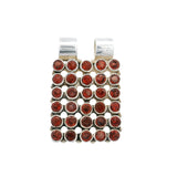 Garnet Pendant - Faceted Rounds in Square Orientation 6 x 5 Bezels