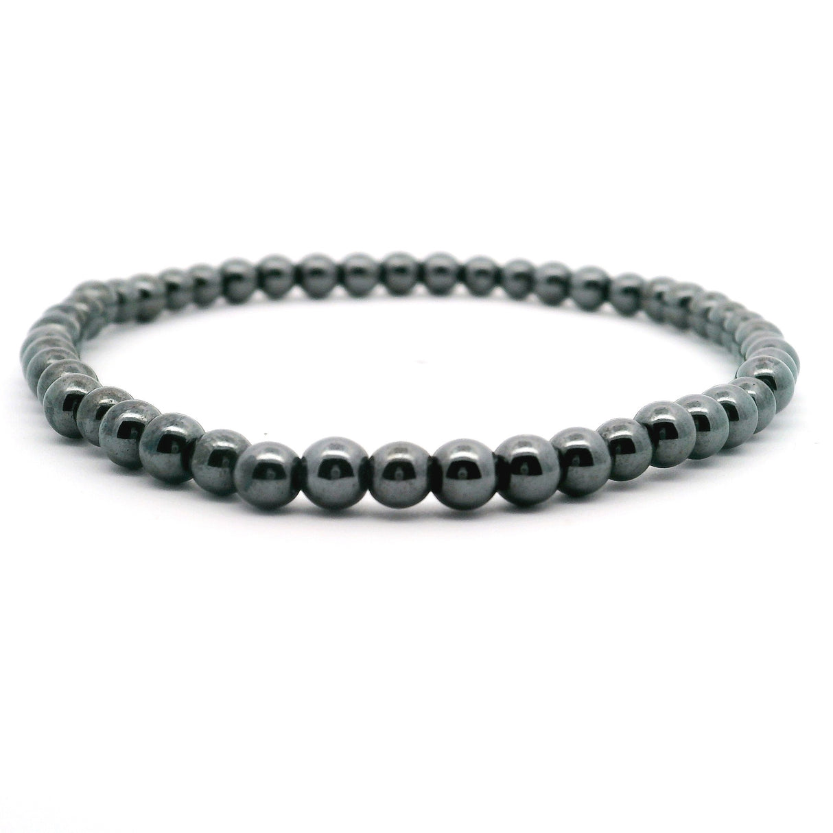 Hematite 4mm Beaded Bracelet