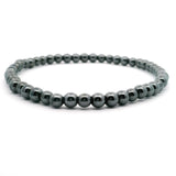 Hematite 4mm Beaded Bracelet