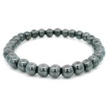 Hematite 6mm Beaded Bracelet