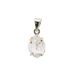Herkimer Diamond Freeform Pendant Prong Set in 925 Sterling Silver