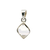 Herkimer Diamond Freeform Pendant Bezel Set in 925 Sterling Silver