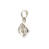 Herkimer Diamond Freeform Pendant Bezel Set in 925 Sterling Silver