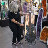 Guitar Recycled Metal Art Sculpture 48"
