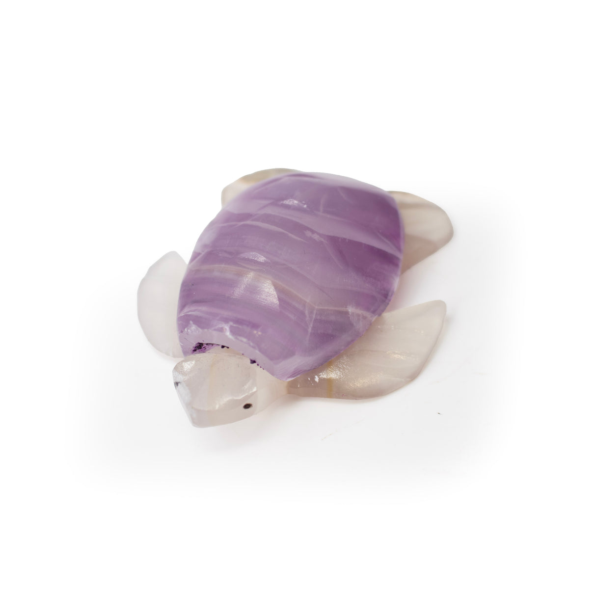 Onyx Medium Tortoise Carving - Purple