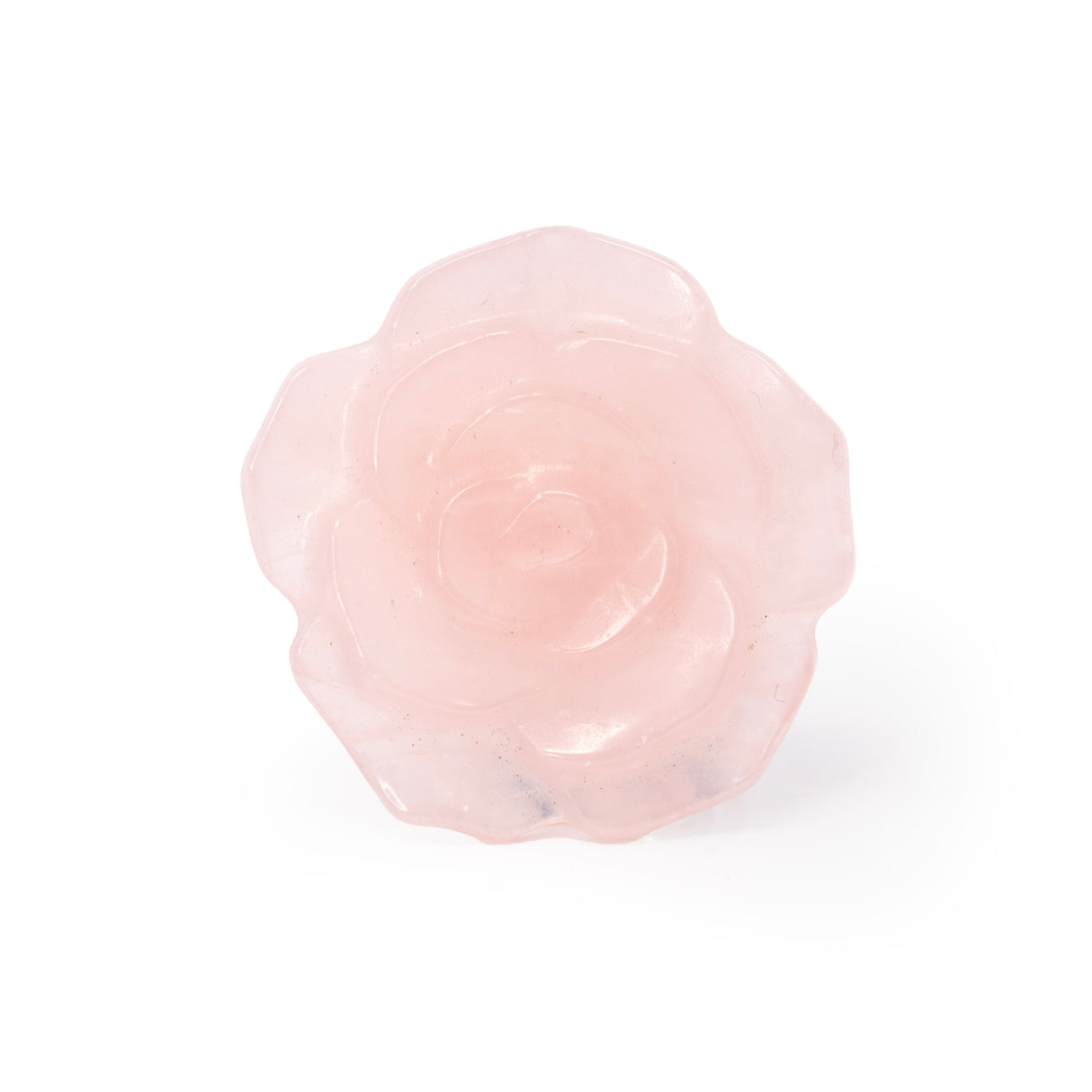 Rose Quartz Rose Carving