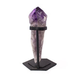 Single Bahia Amethyst Point On A Custom Hex Base - Vertical