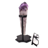Single Bahia Amethyst Point On Custom Chopper Cross Base - Vertical