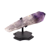 Single Bahia Amethyst Point On Custom Chopper Cross Base - Horizontal