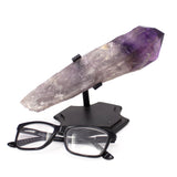 Single Bahia Amethyst Point On Custom Chopper Cross Base - Horizontal