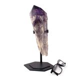 Single Bahia Amethyst Point On A Custom Hex Base - Vertical