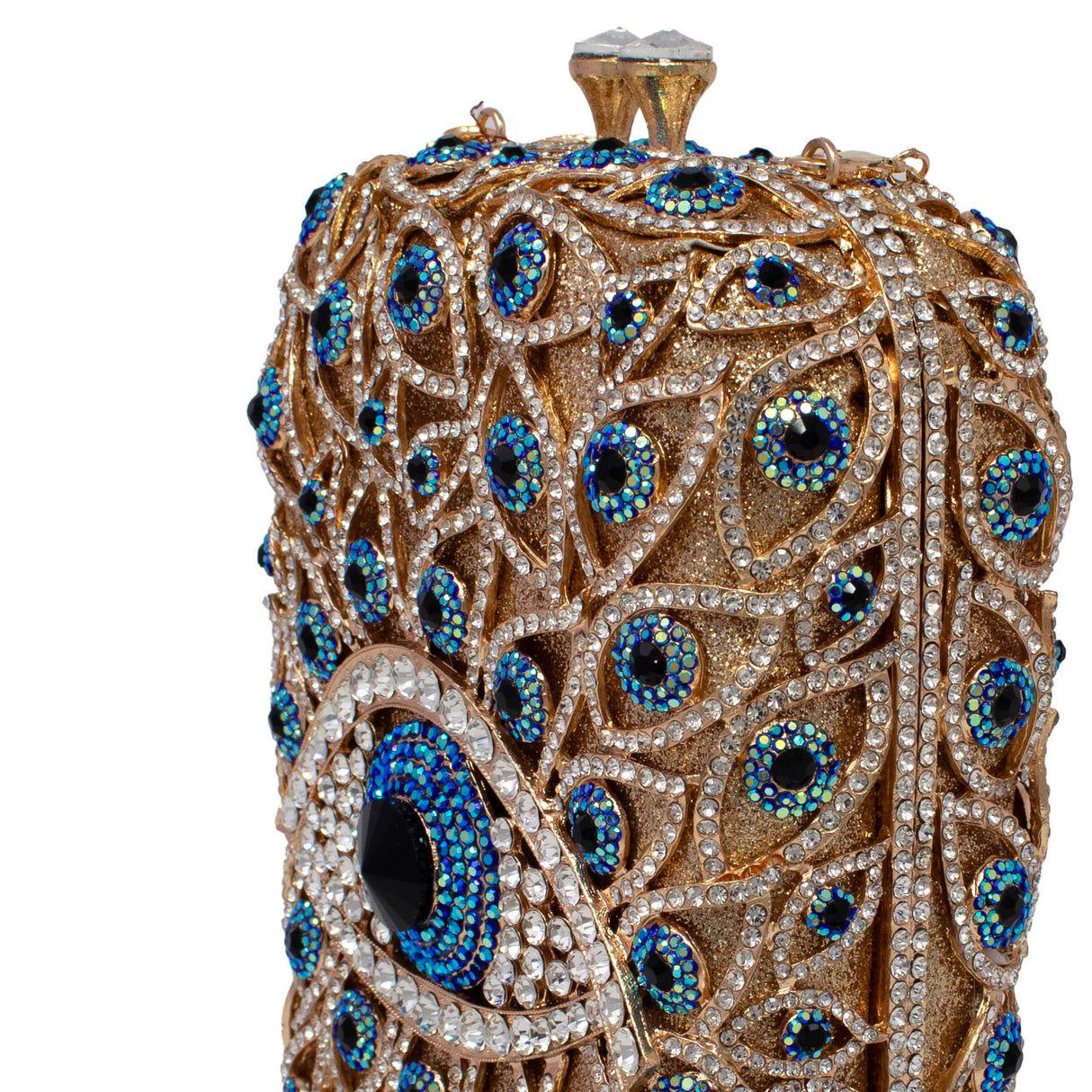 Blue Evil Eye Protection Jewel Purse With Chain