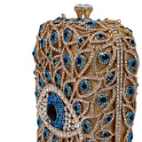 Blue Evil Eye Protection Jewel Purse With Chain