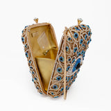Blue Evil Eye Protection Jewel Purse With Chain