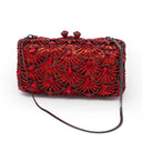 Scallop Design Jewel Purse with Radial Patterns & Chain
