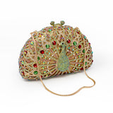 Peacock Jewel Purse - Spring Colors With Chain and/or Handle