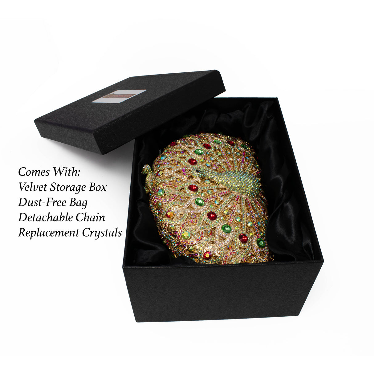 Peacock Jewel Purse - Spring Colors With Chain and/or Handle