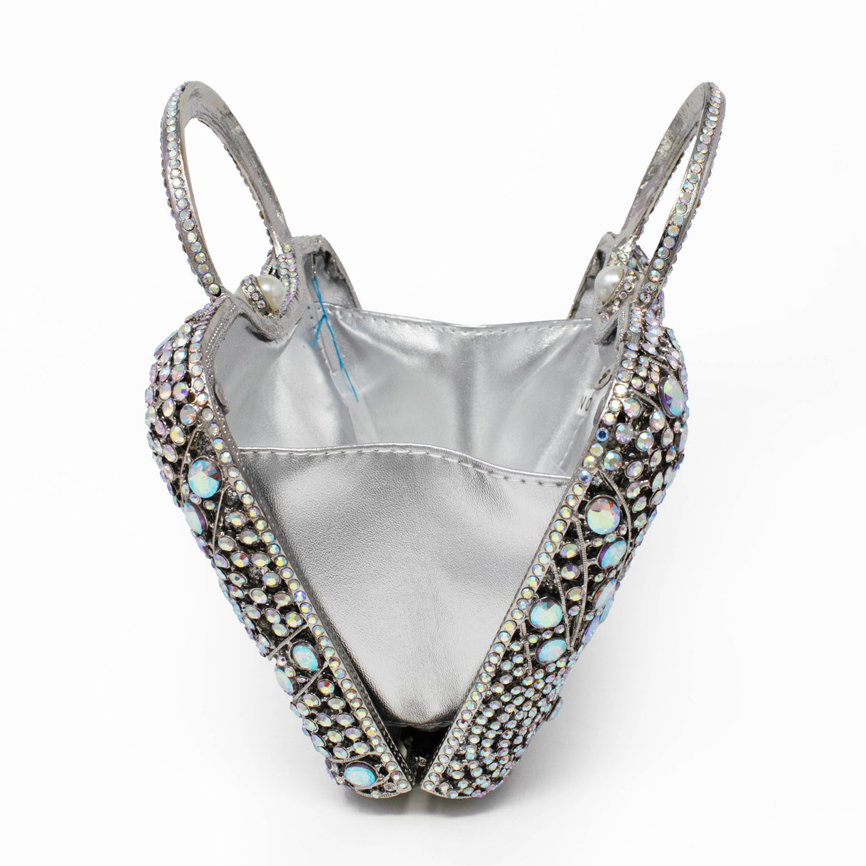 Handle Jewel Purse with Sun Radial Patterns - Angel Aura Iridescence