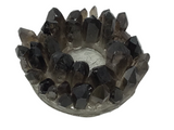 Smoky Quartz Crystal Points Candle Holder