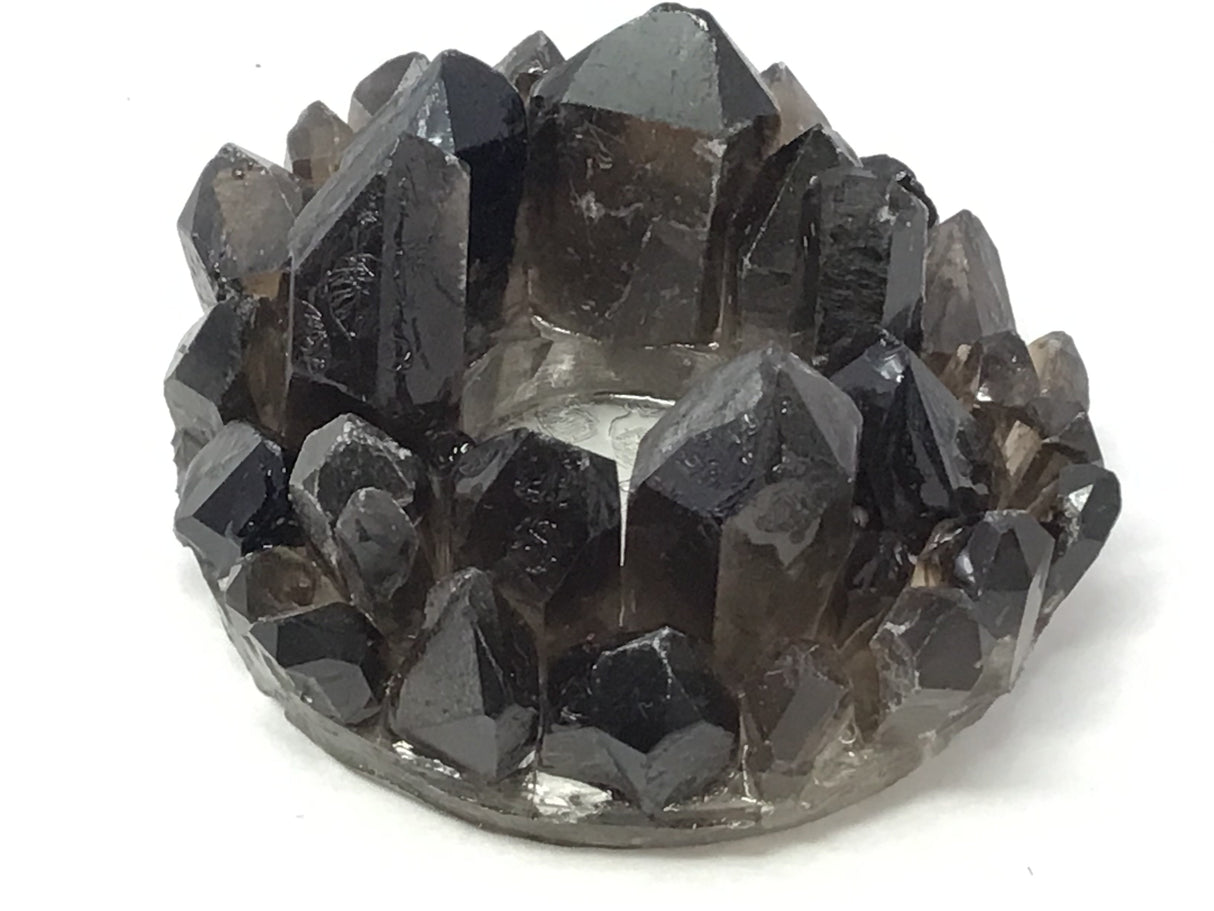 Smoky Quartz Crystal Points Candle Holder