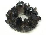 Smoky Quartz Crystal Points Candle Holder