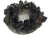 Smoky Quartz Crystal Points Candle Holder
