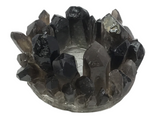Smoky Quartz Crystal Points Candle Holder