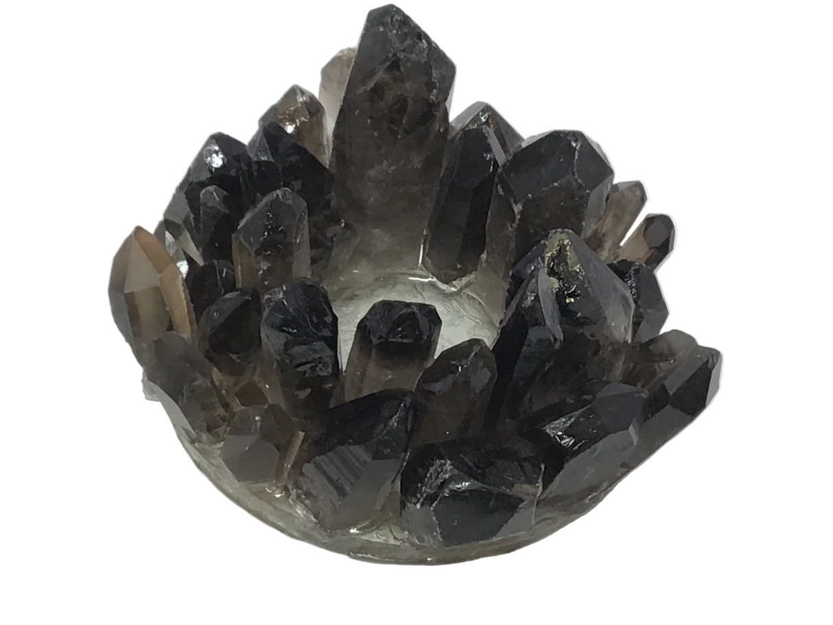 Smoky Quartz Crystal Points Candle Holder