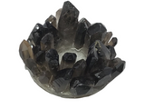 Smoky Quartz Crystal Points Candle Holder