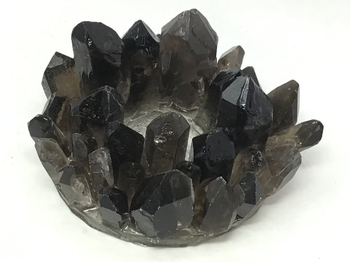 Smoky Quartz Crystal Points Candle Holder