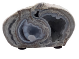 Dugway Geode with Druze - Cut & Felted Base with 2 Druze Pockets