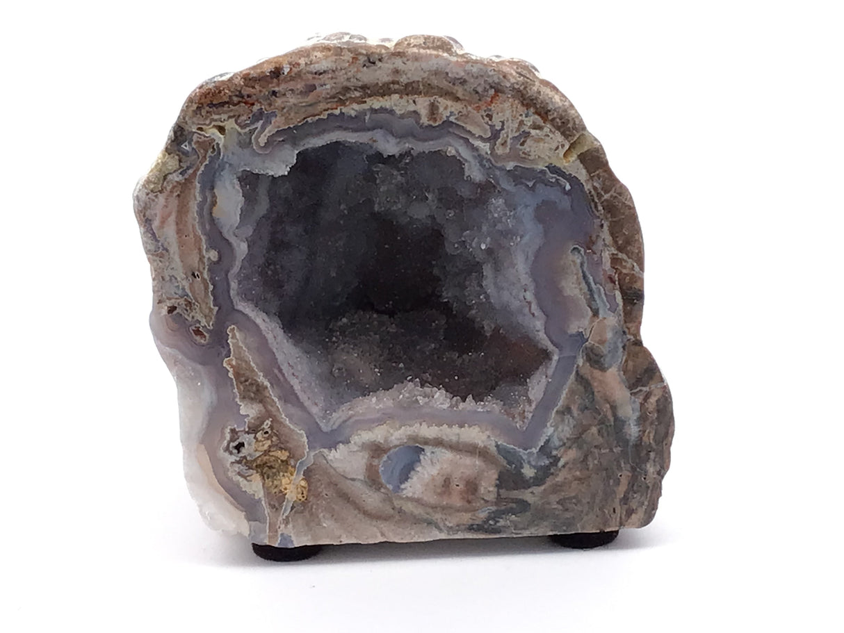 Dugway Geode with Druze - Cut & Felted Periwinkle Druze and Extra Pocket Under