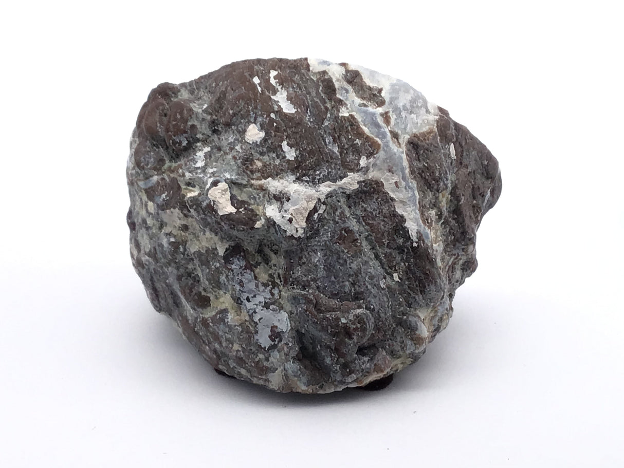 Dugway Geode with Druze - Cut & Felted Base with Slanted Cut and Gray Druze