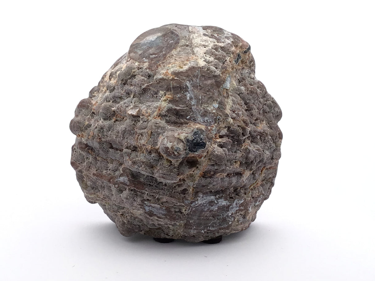 Dugway Geode with Druze - Cut & Felted Base with Woody Chocolate Jasper and Hombre Druze Color