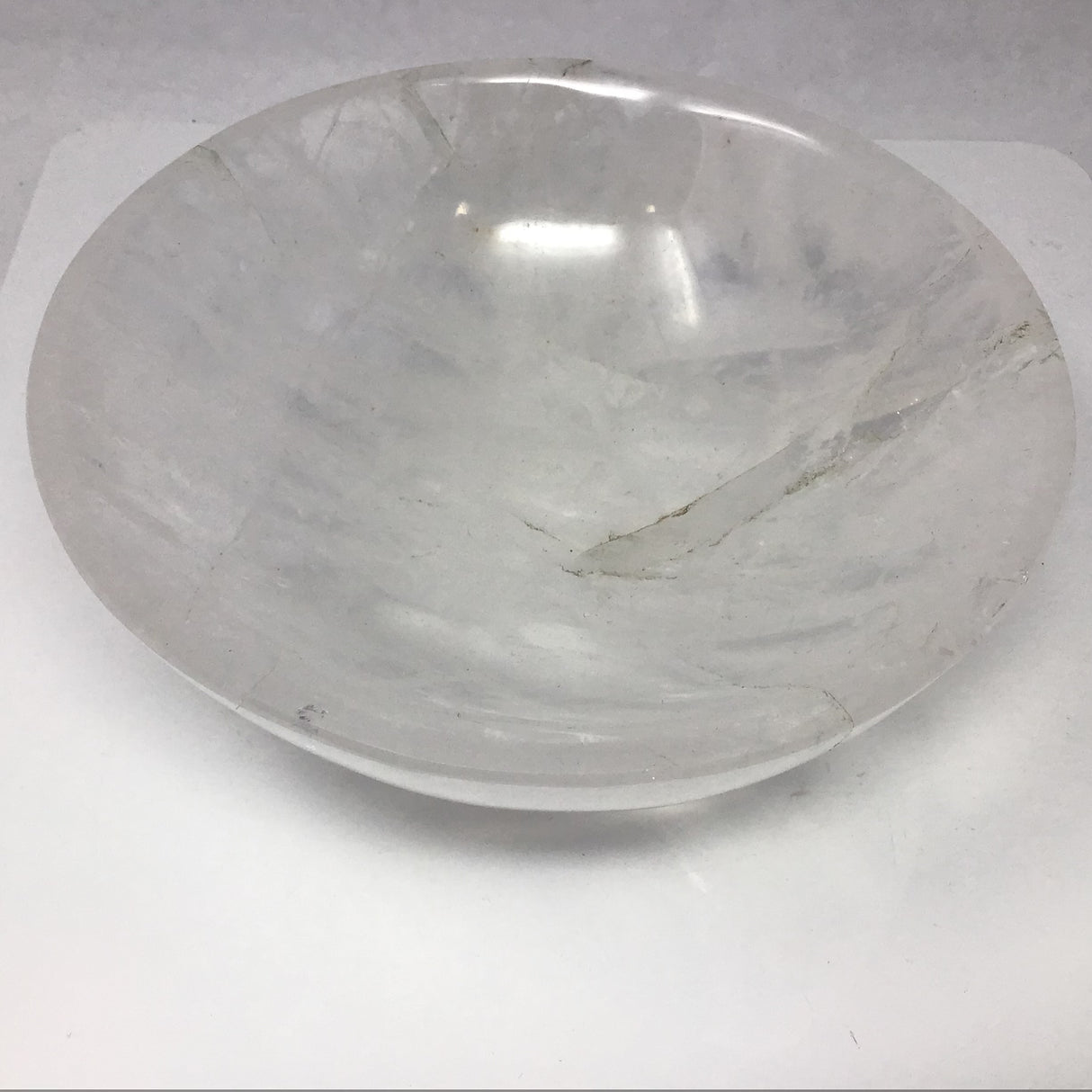 Medium Clear Quartz Bowl - Round