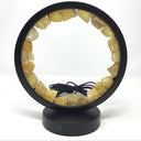 Fluorite Round Ring Table Lamp - Black Finish